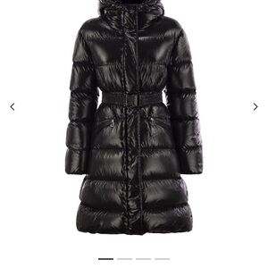 Moncler Black Puffer Coat with detachable belt. Size 3